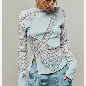 FREE PEOPLE First Frost Lace top